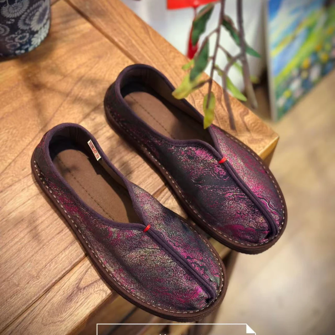 西楚晚棠开半-【春季新款-西楚XICHU国潮千层底布鞋】