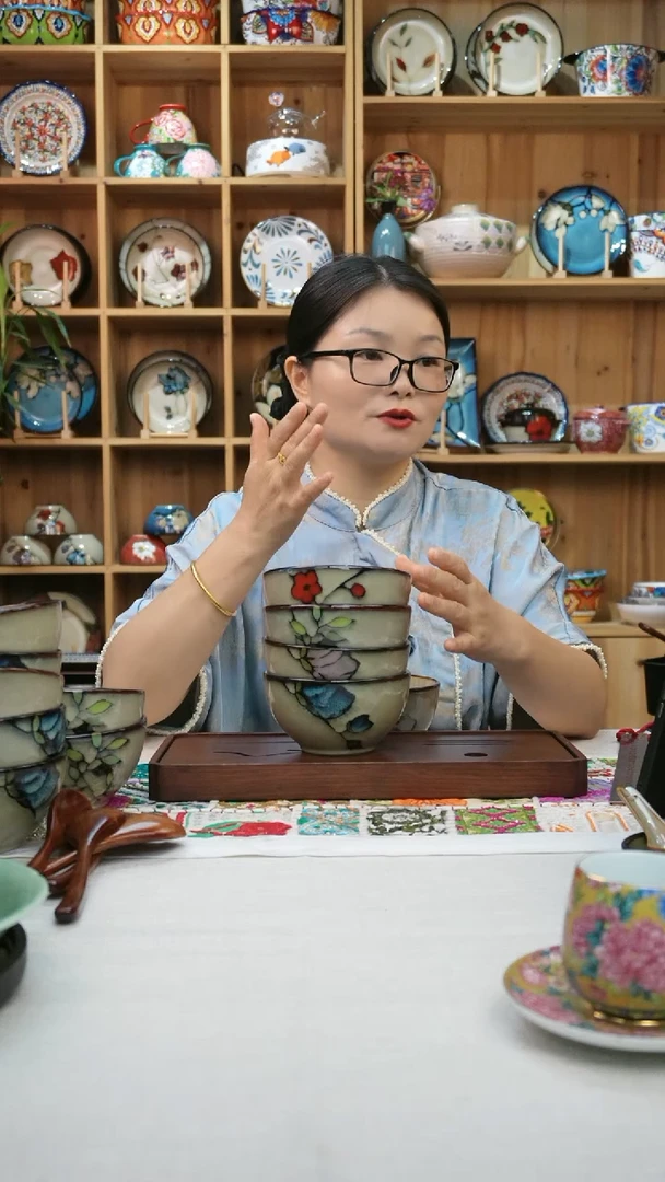 瓷片小可高温陶瓷一组四只米饭碗