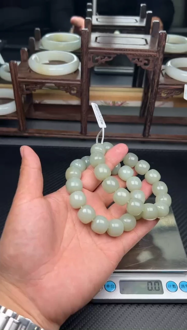 未镶嵌手串和田玉且末微色差近矿卡16多样性发货拍一发一