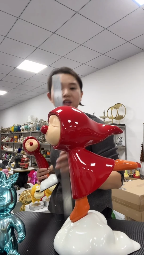 树脂大号白色底座小红帽