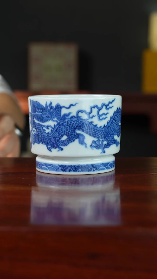 祖传窑真柴窑传承400年霸王龙直口杯