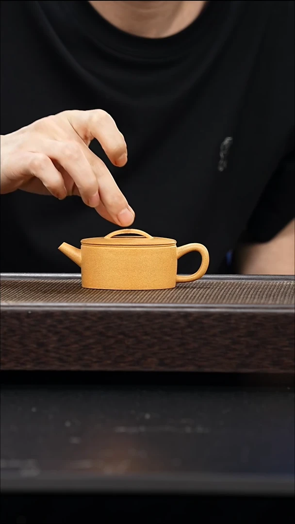 茶壶紫砂半手工黄段汉瓦
