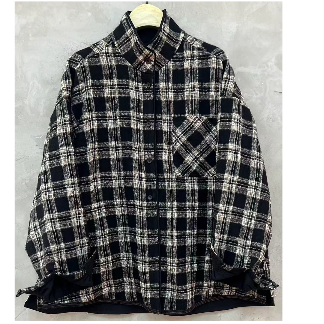 西子分享 4070 古蘭木 羊毛+棉 千鸟格 【衬衫】