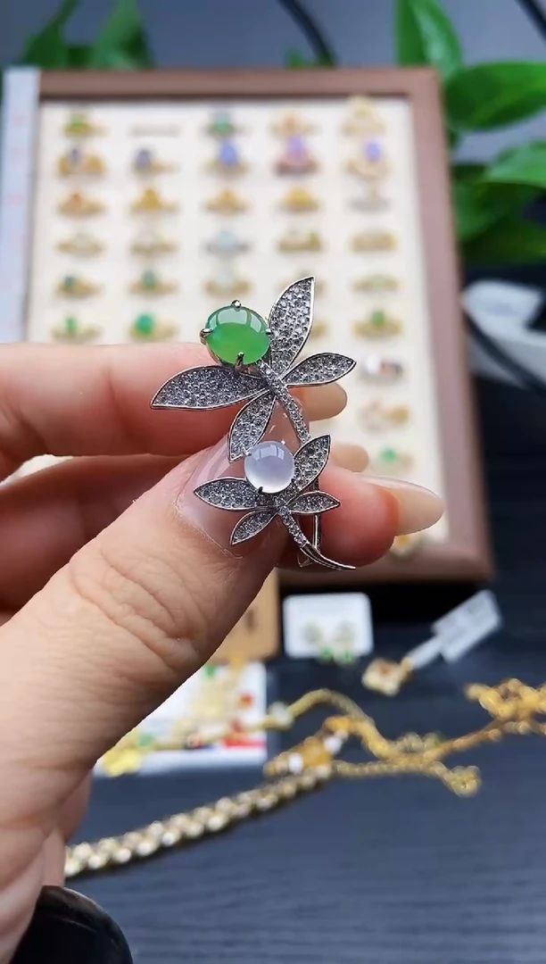 颈饰银S925镶嵌翡翠12