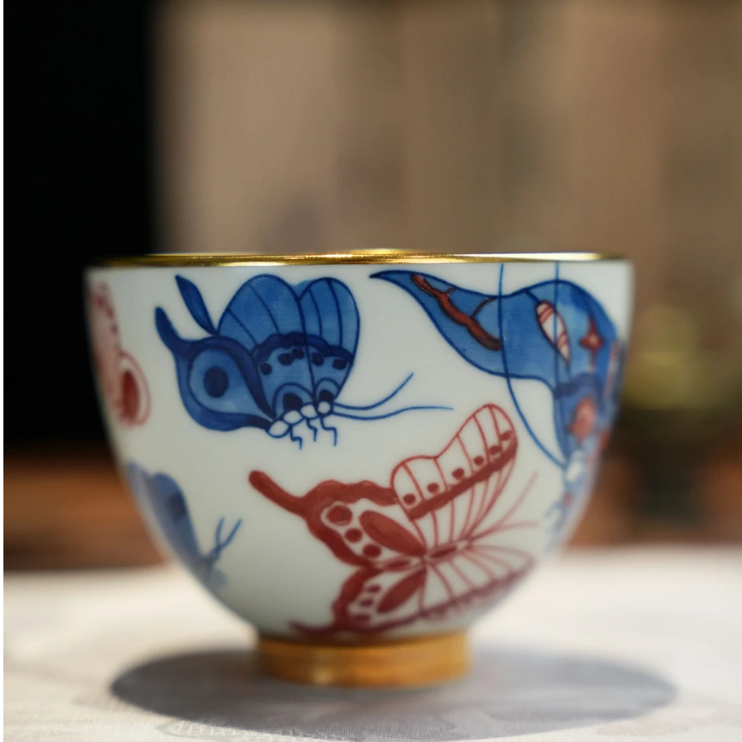 描金蝴蝶主人杯「雨溪」