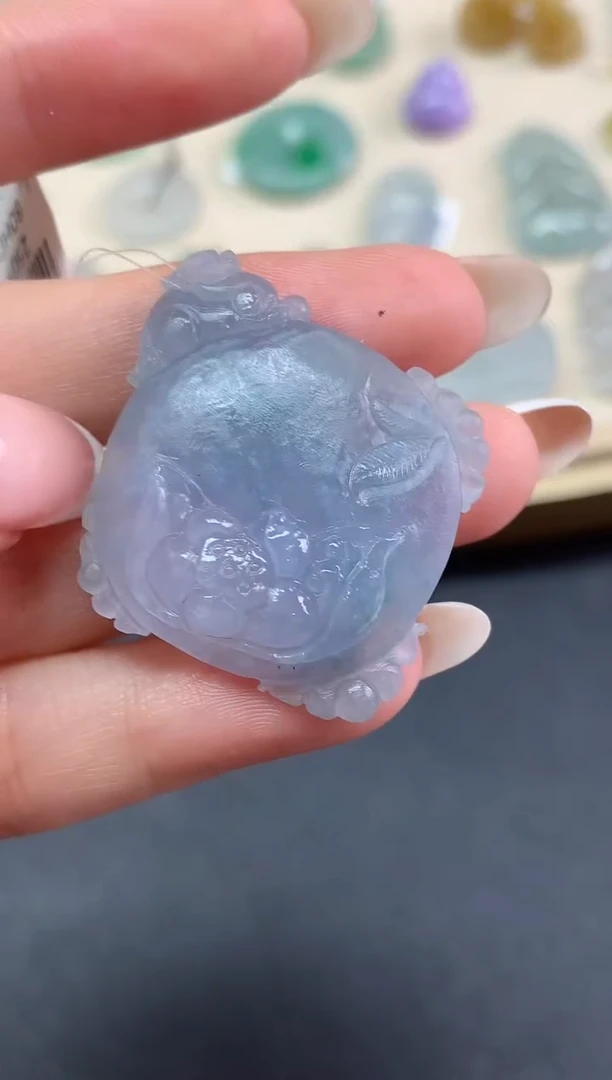 未镶嵌定制翡翠毛货吊坠|2800