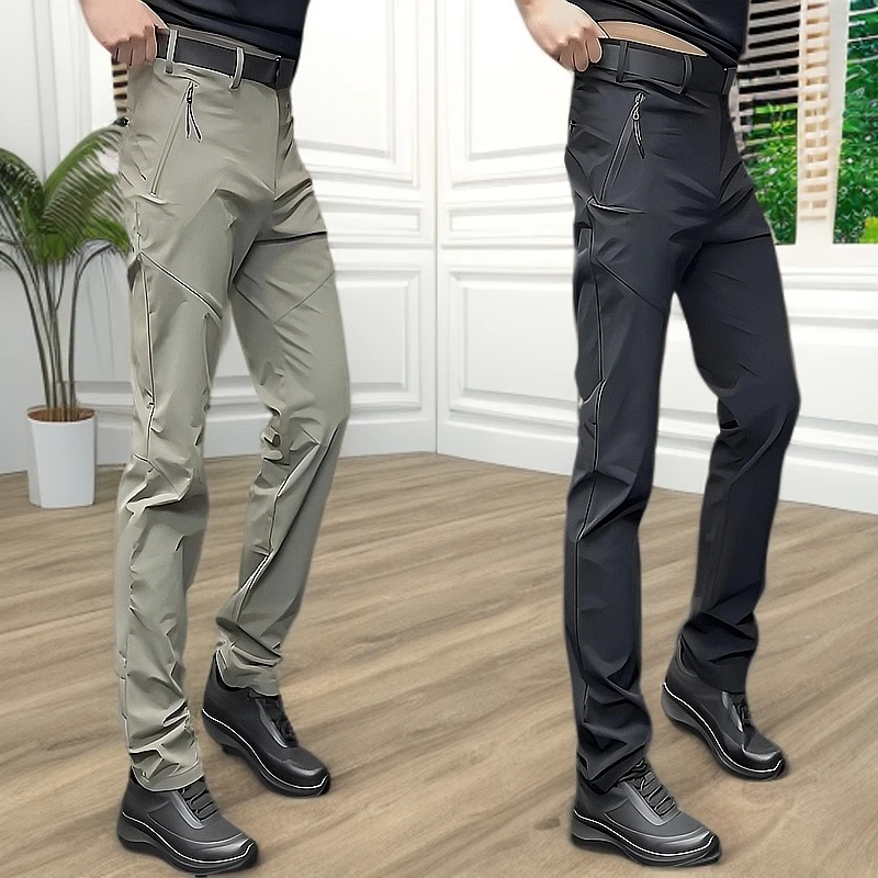 男士修身防风潮流长裤工装户外冲锋裤男美式秋冬男士修身冲锋裤