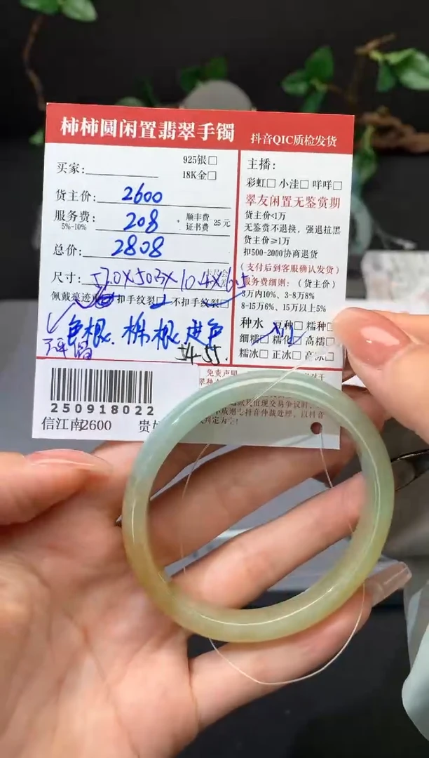 未镶嵌手镯翡翠姐姐250918022