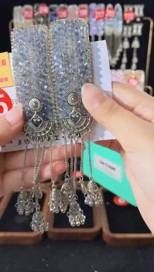 仿水晶铁合金65原创发夹倒夹1对