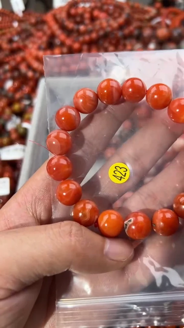 南红玛瑙手串未镶嵌12