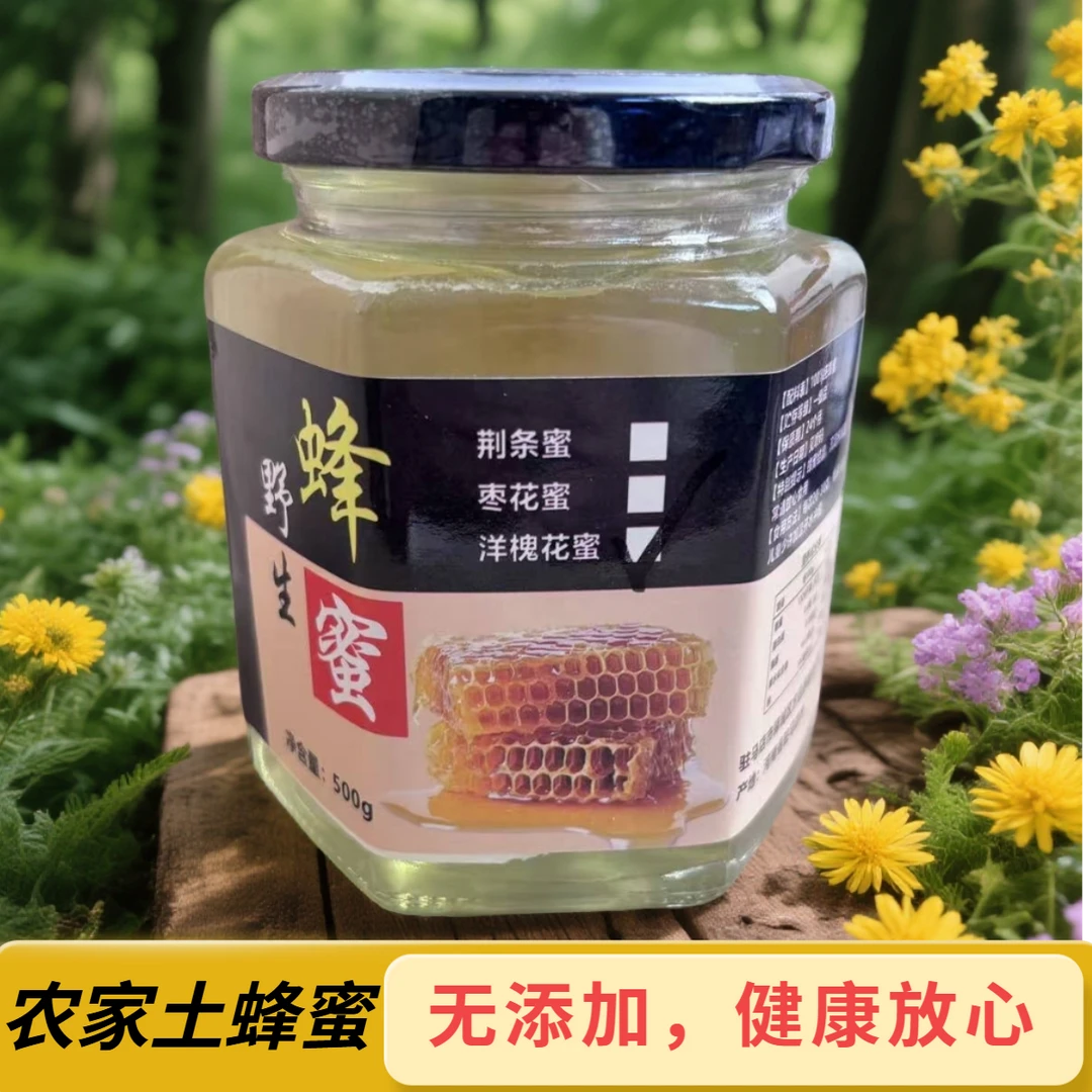 野生土蜂蜜（槐花）100%纯蜂蜜「支持检测」 农家天然土蜂蜜 0添加