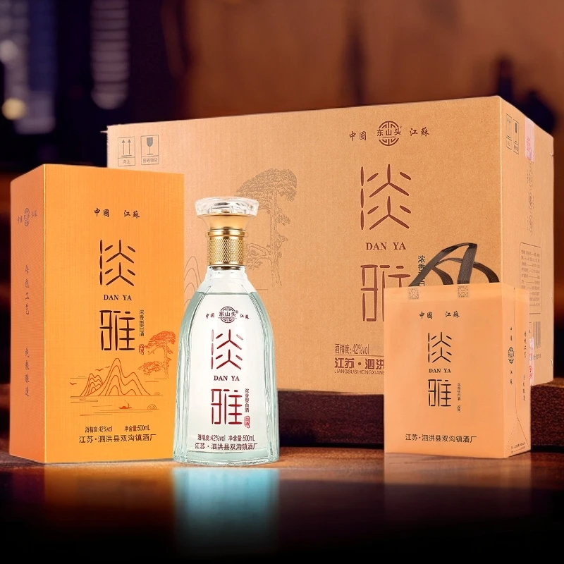 东山头淡雅42度浓香型白酒6瓶装纯粮透明瓶一箱6瓶42度500ml
