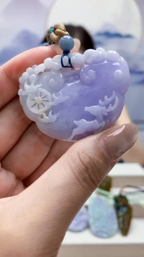 未镶嵌定制翡翠3099MM-毛货挂件31