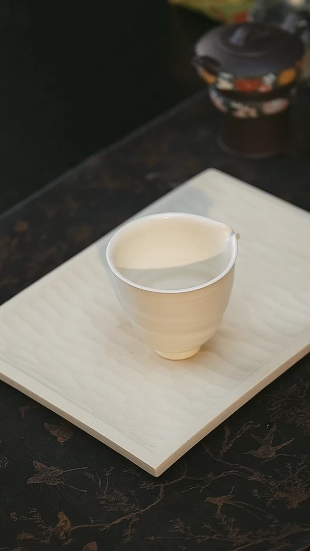 茶壶紫砂YF白釉手拉公杯