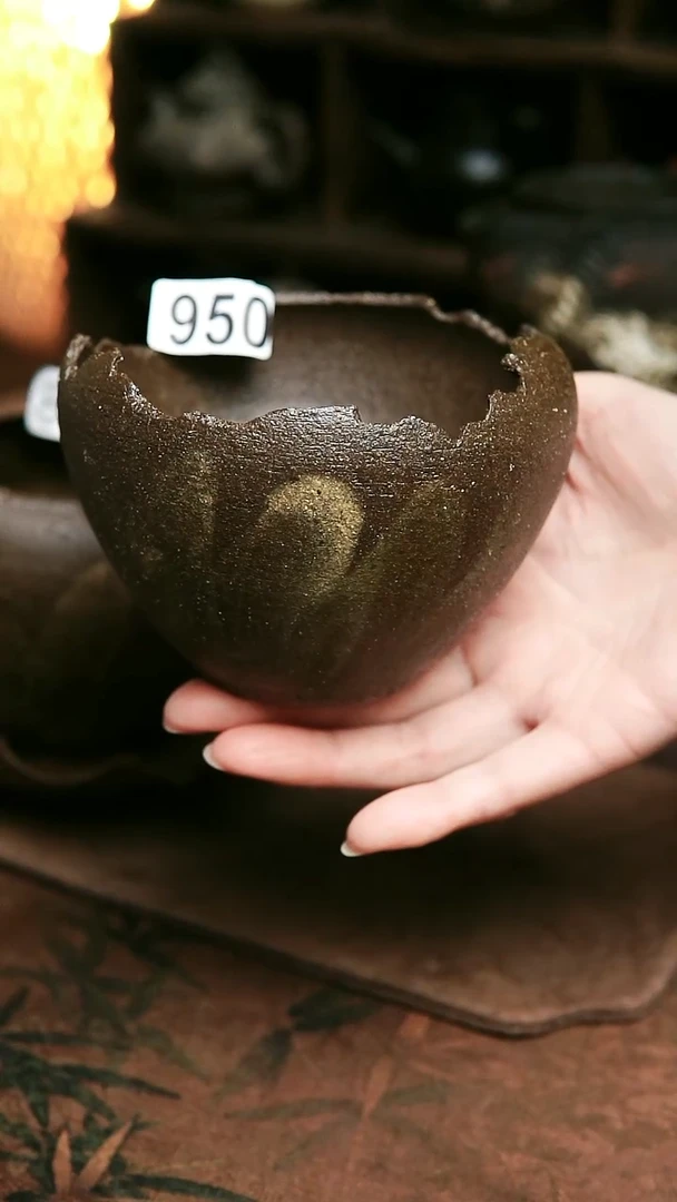950号紫砂全手工粉引建水