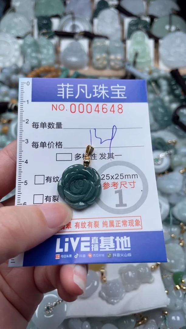 翡翠未镶嵌颈饰00..4648