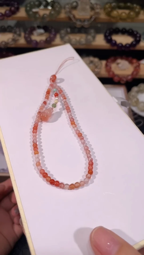 水晶手链未镶嵌飘花南红葫芦手机链 多样性发一