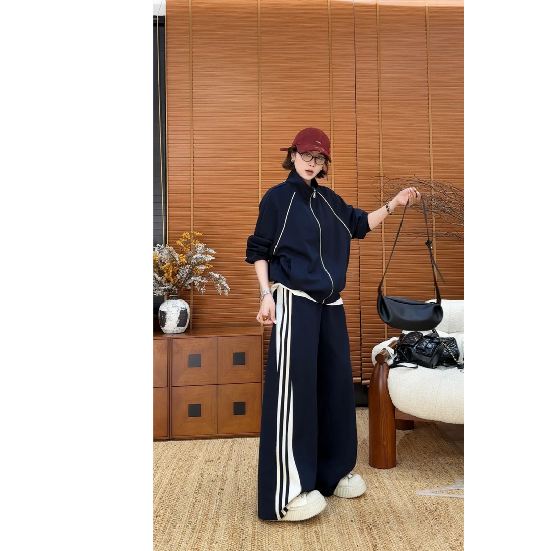 YYOUHAN 2025新款【塞尔特街】夏季慵懒风卫衣休闲裤套装 2508C5063