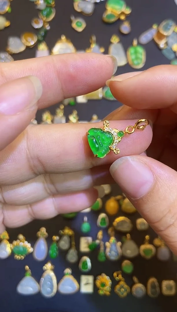 吊坠(不含链)银S925镶嵌翡翠1