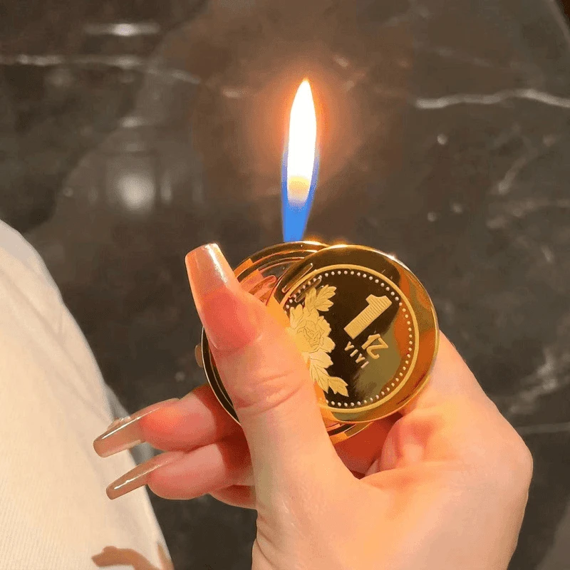 创意”转1亿”打火机“转大钱”炫酷个性全合金电镀充气打火机送男友