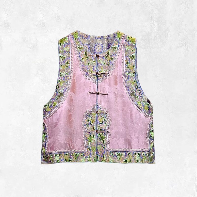 【浮翠流丹】新中式气质中国风马甲重工提花民国风日常民族风时尚