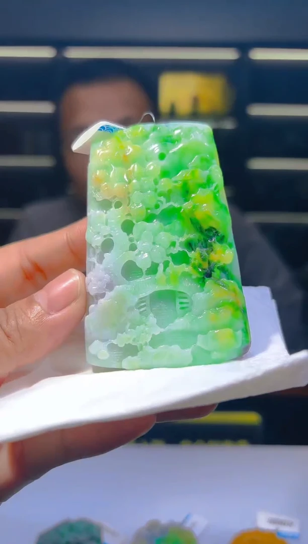 未镶嵌定制翡翠08/1030/L/发其一件/山水