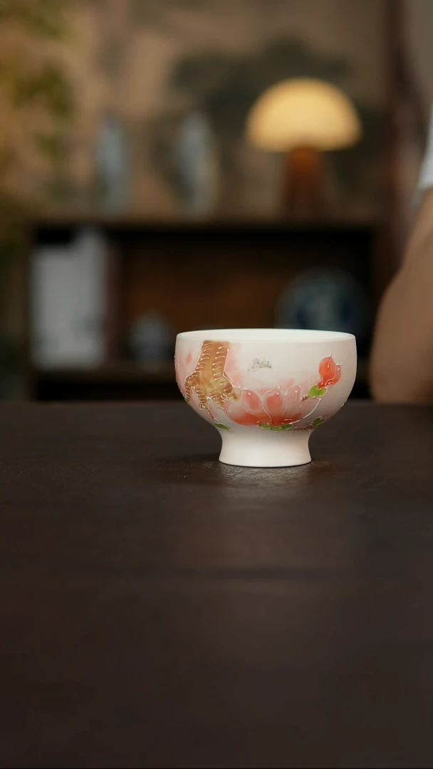 杯景德镇陶瓷杯碗柴烧多人