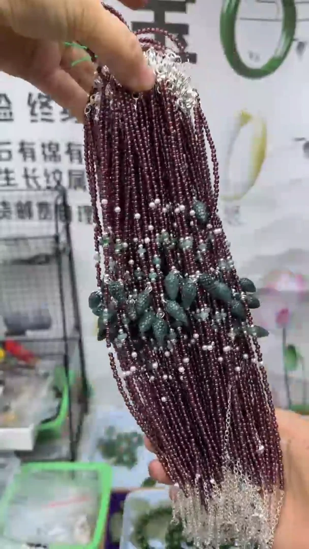石榴石手串未镶嵌多样性发货拍一发一