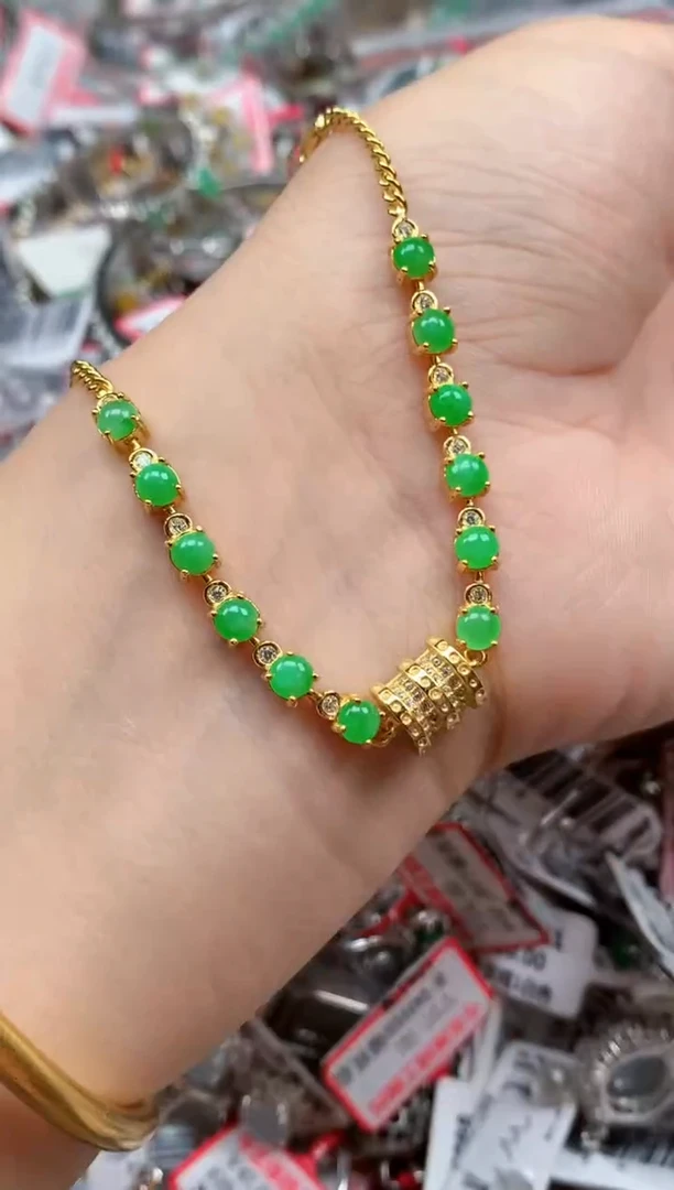 银S925镶嵌戒指翡翠天然A货缅甸翡翠