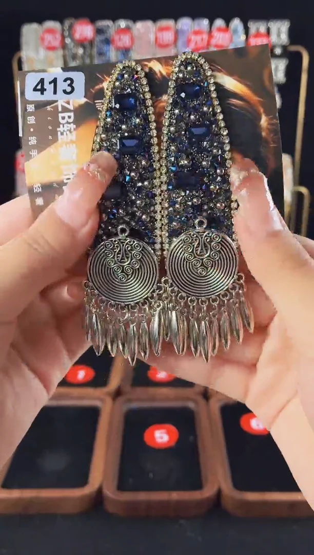 皮质铁合金413原创发夹一对