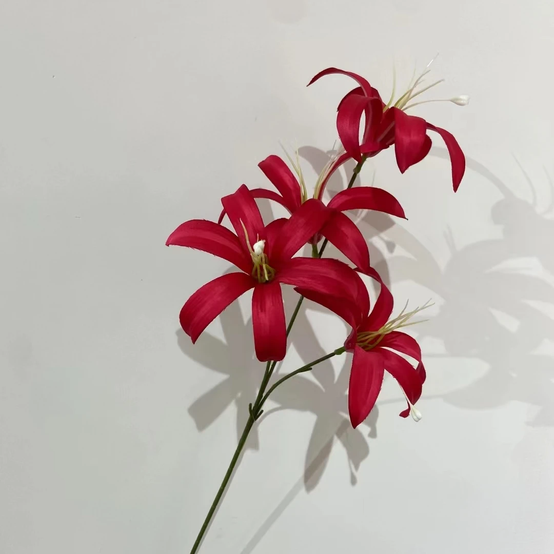 婚礼新款仿真花—金百合手工婚庆堂装饰插花道具酒店插花