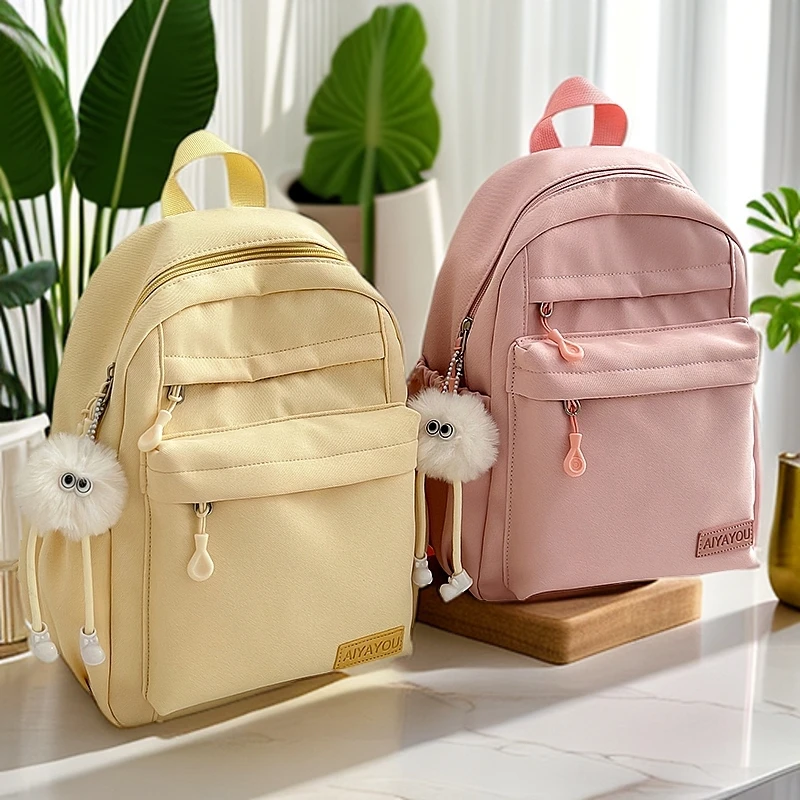 日系时尚大学生百搭小背包妈咪包双肩包女旅游小包包儿童小书包