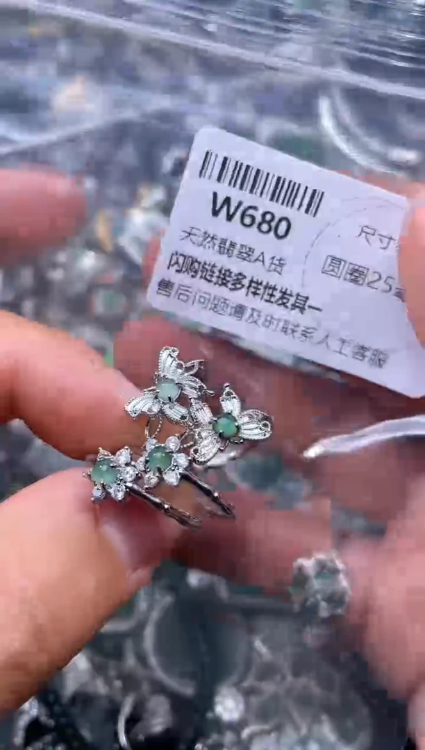 【闪购商品】翡翠颈饰未镶嵌W680戒指 多样性发其二