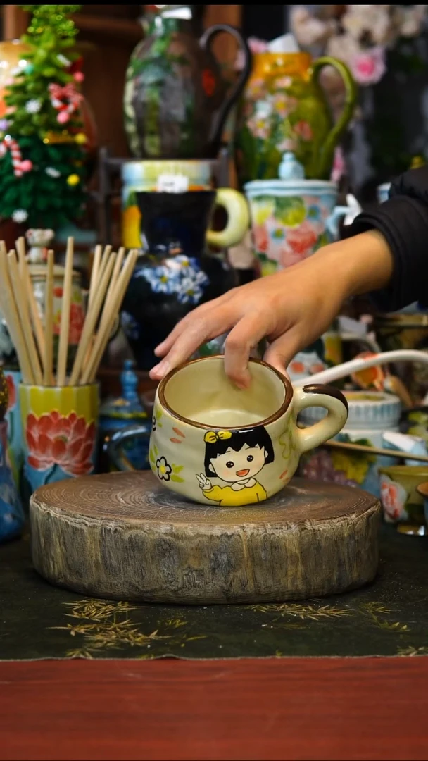 花瓶杯子碗212景德镇手工高温釉下彩