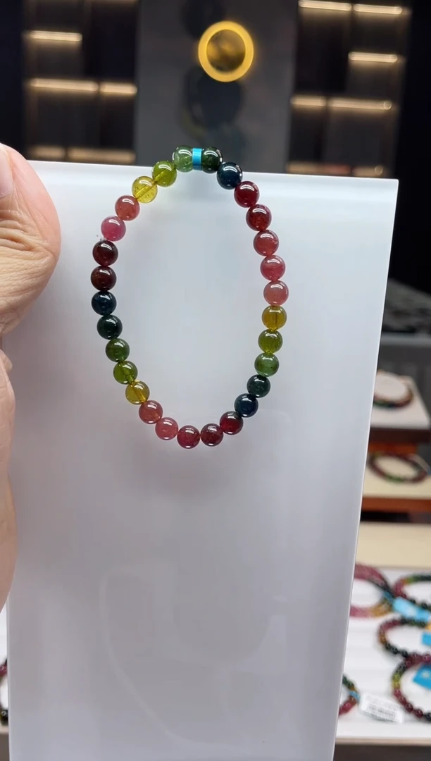 单圈手串未镶嵌碧玺（多样性发一条）Q