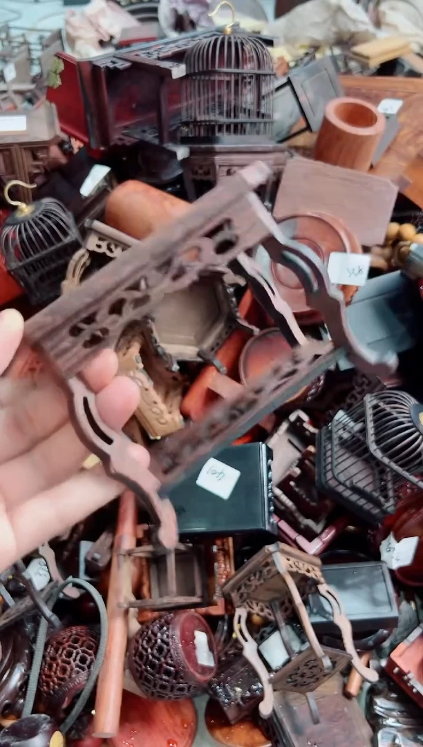 香榧木长海马几底座花架摆件处理