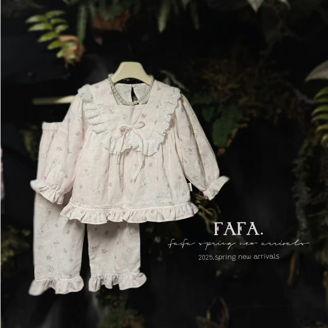 【FAFA】CT259416春季新品女童居家睡衣套装
