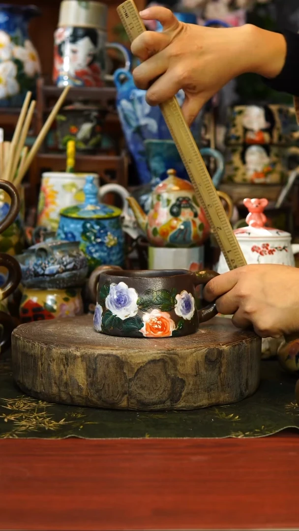 花瓶/杯子/碗124微瑕景德镇手工高温釉下彩