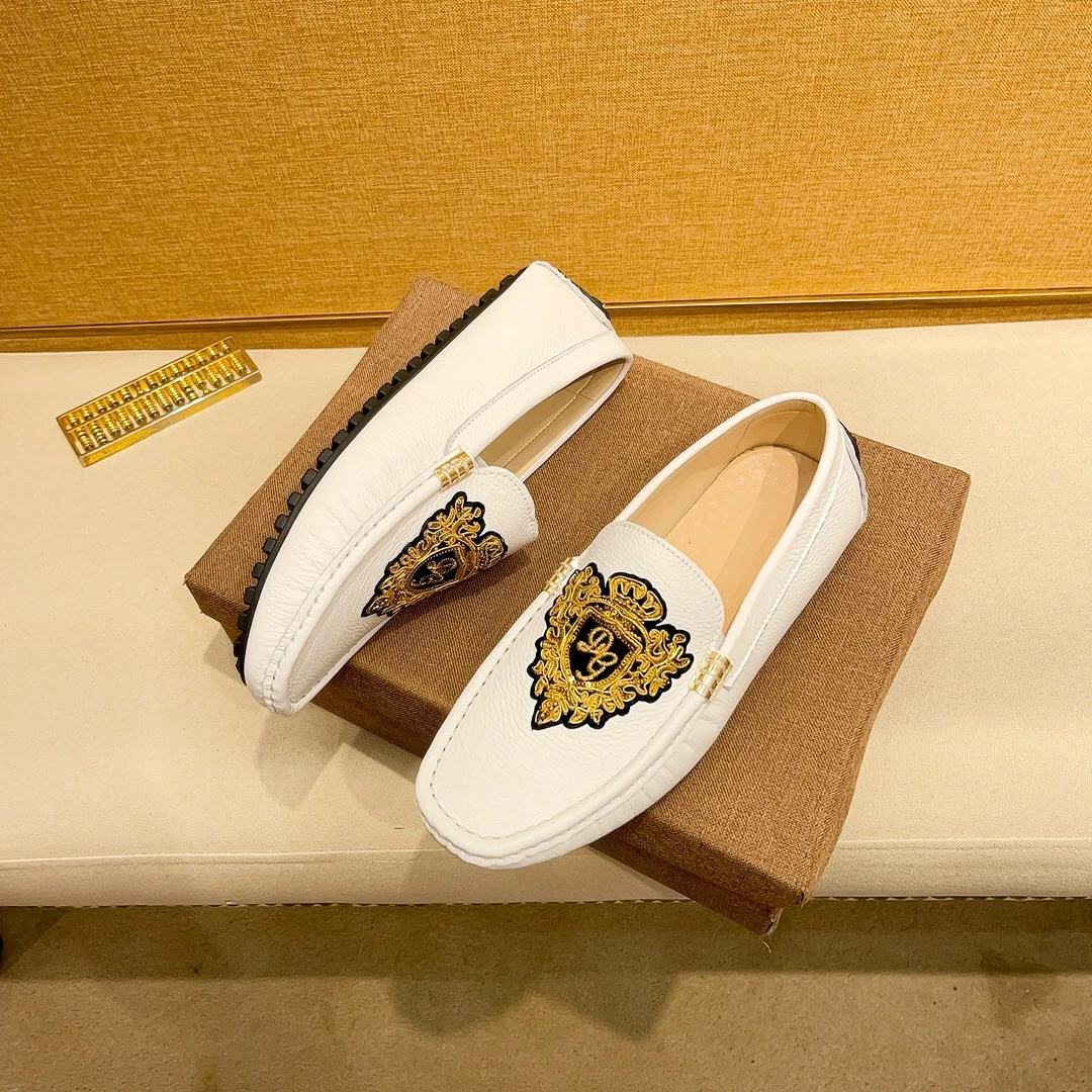 欧洲站男鞋子爆款2025新款圆头低帮豆豆鞋乐福鞋软底男鞋透气