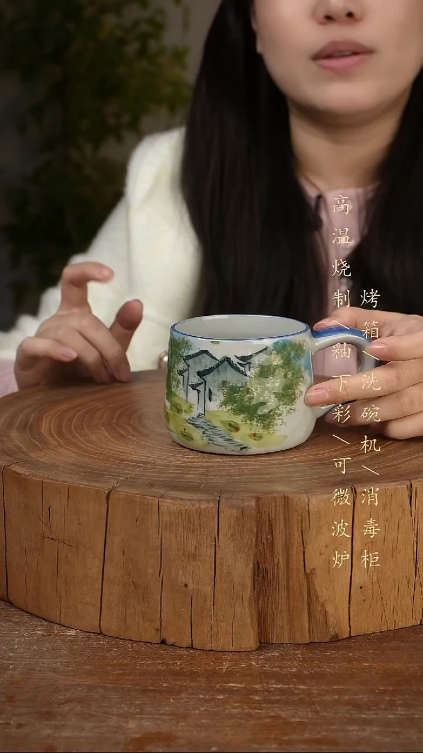 碗瓷景德镇手工手绘高温瓷釉下彩