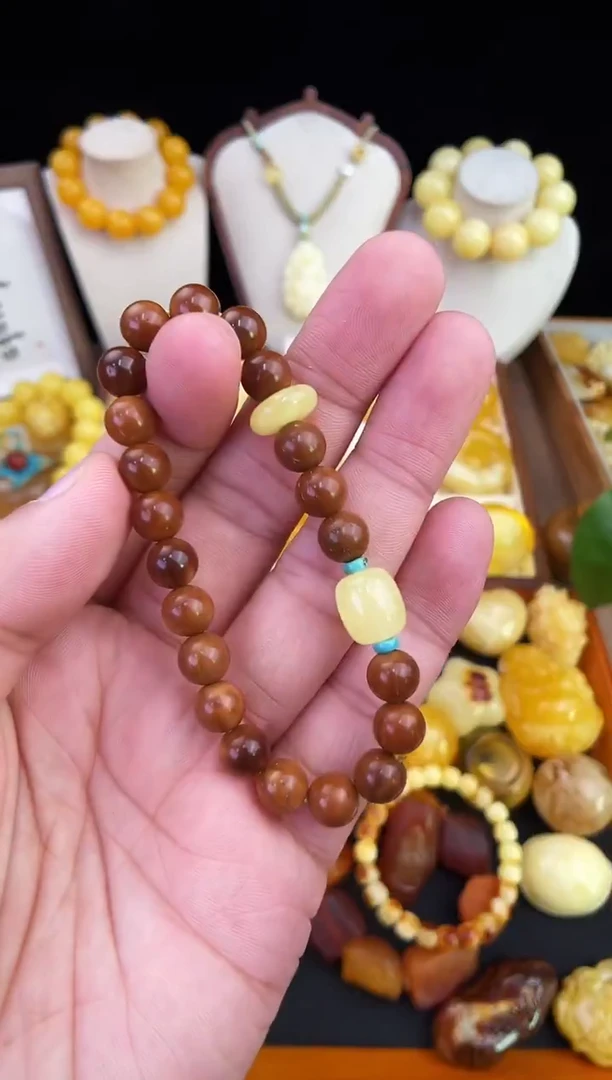 琥珀未镶嵌珠宝奇石柒月