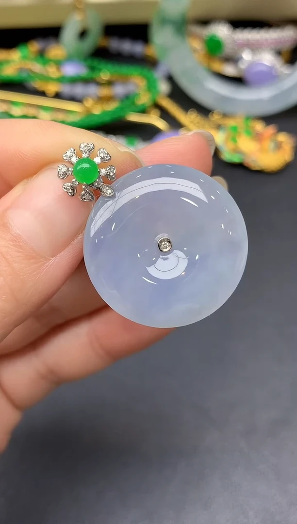 18K金镶嵌手串翡翠46-雪姐翡翠天天见