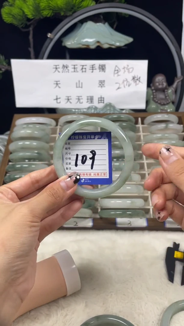 石英质玉（天山翠）手镯未镶嵌109