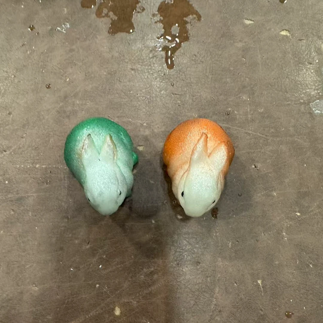 【闪购商品】大展鸿兔茶宠兔子绿红双色组合两个装