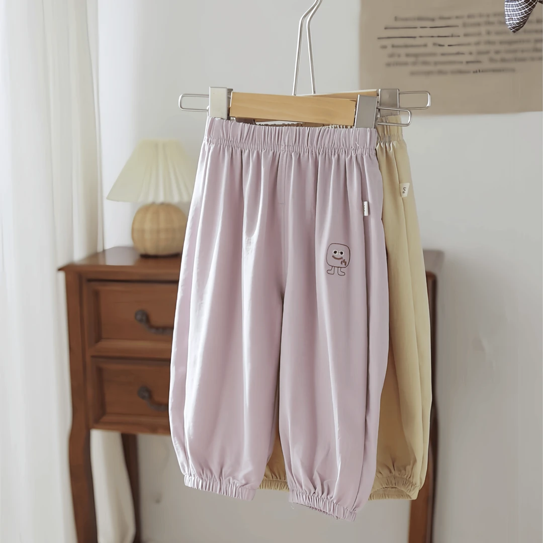 宝宝防蚊裤夏季轻薄儿童裤子男女童休闲裤薄款宽松小童空调长裤