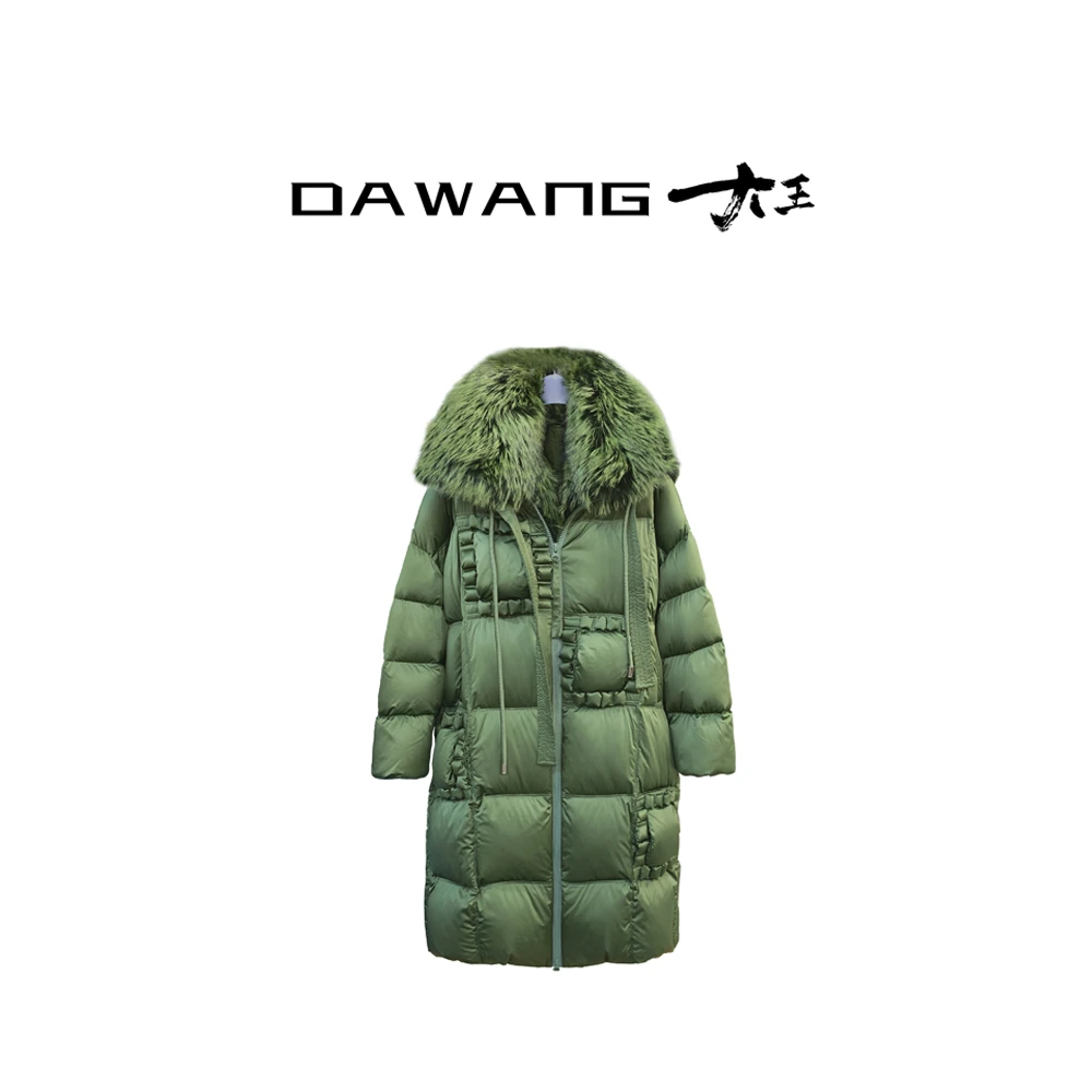 DAWANG丨【遐想】高克重超保暖鹅绒服高端真毛大毛领长款鹅绒服6989