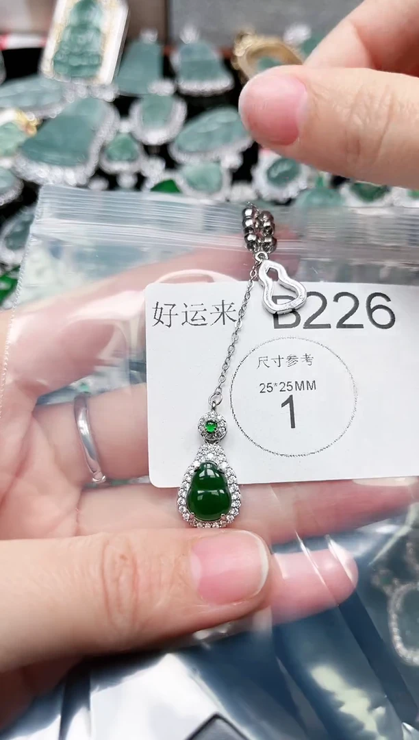 【闪购商品】翡翠颈饰未镶嵌赠皮绳226