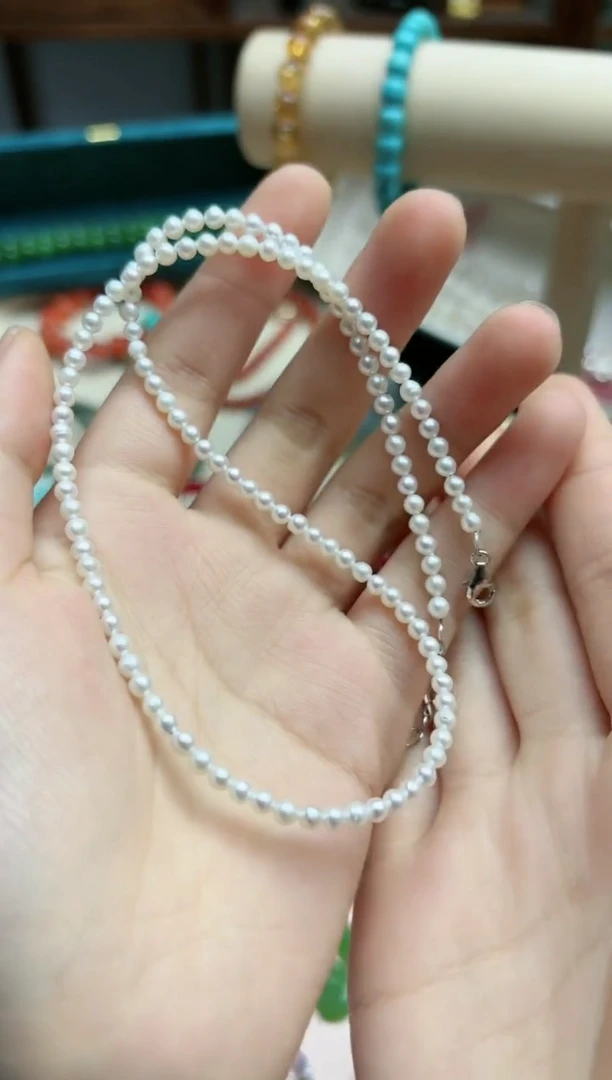 【闪购商品】淡水珍珠项链银S925镶嵌珍珠项链*1 ZD