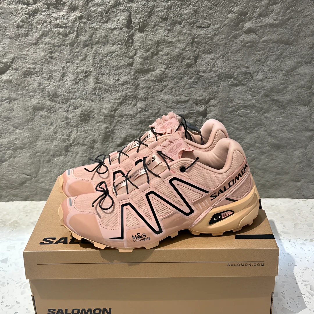 SALOMON萨洛蒙Speedcross 3 SATIN桃花心蝴蝶结运动跑步鞋 477948