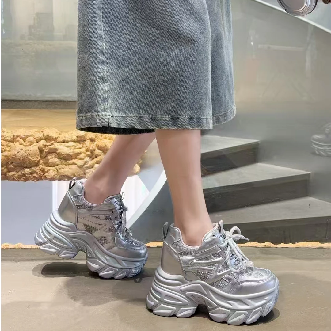 专柜正品516591内增高老爹鞋女款爆款鞋子女小个子显高厚底休闲鞋